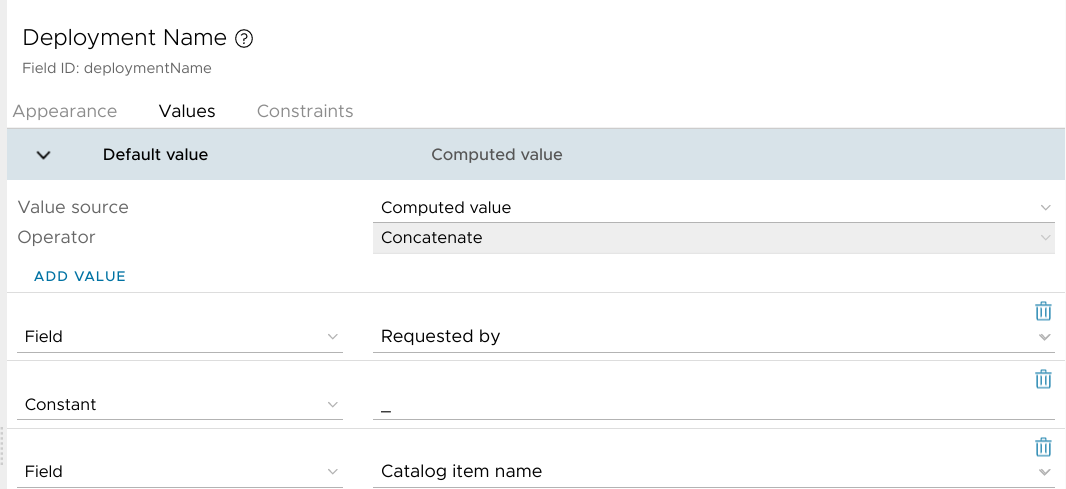 Computed Value option