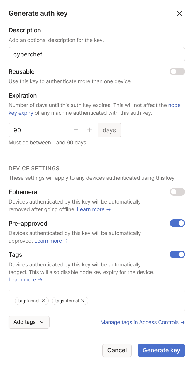 authkey creation