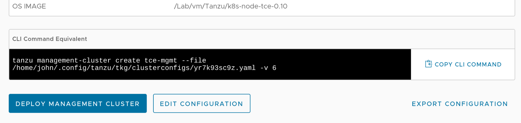 Reviewing the cluster configuration file