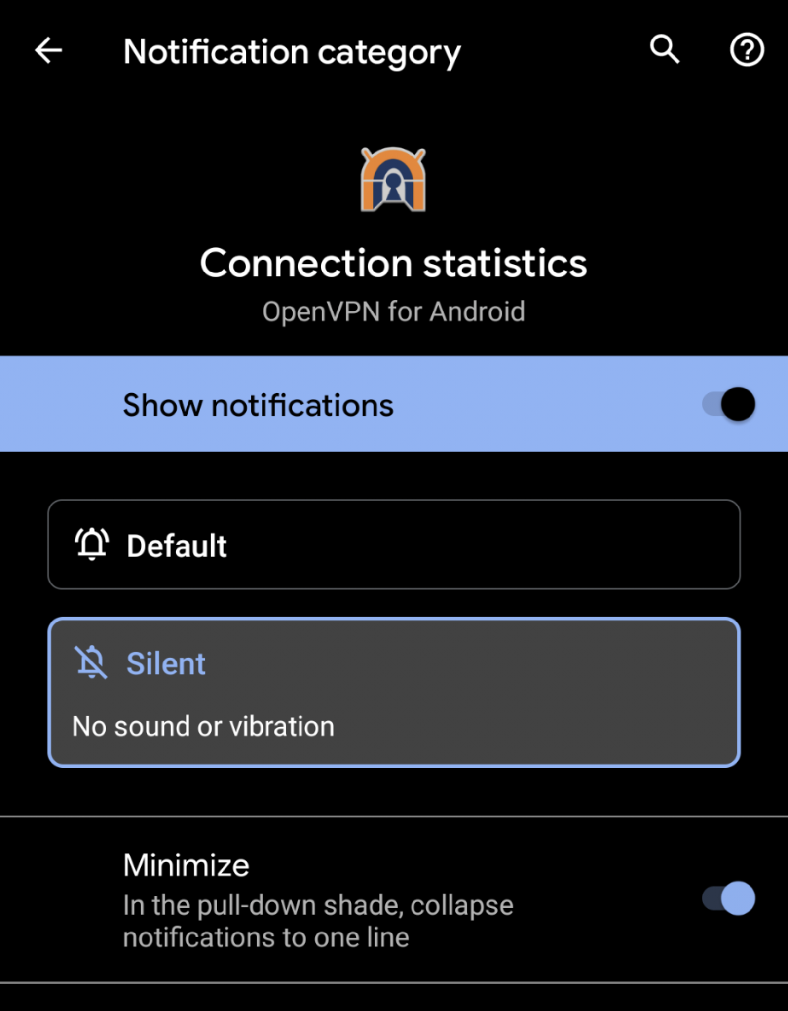 Notification settings