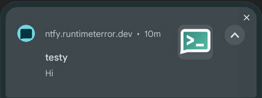 Browser notification