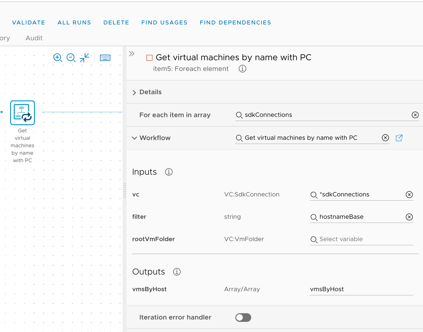 ForEach: search VMs by name