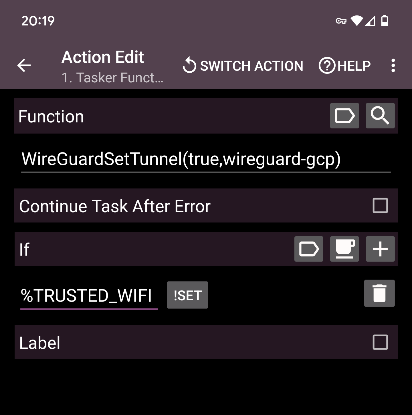 Tasker setup