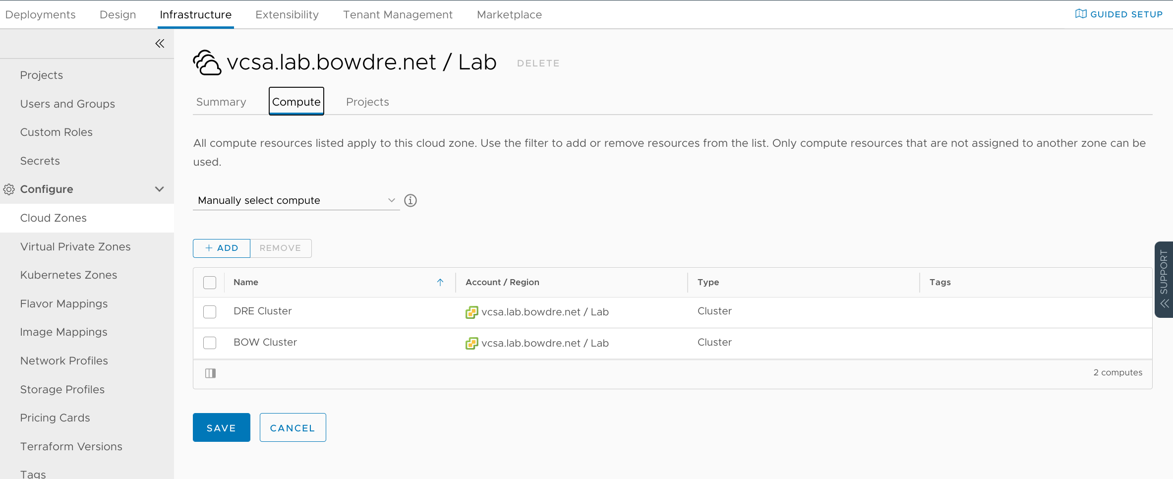 BOW and DRE Clusters added to Cloud Zone