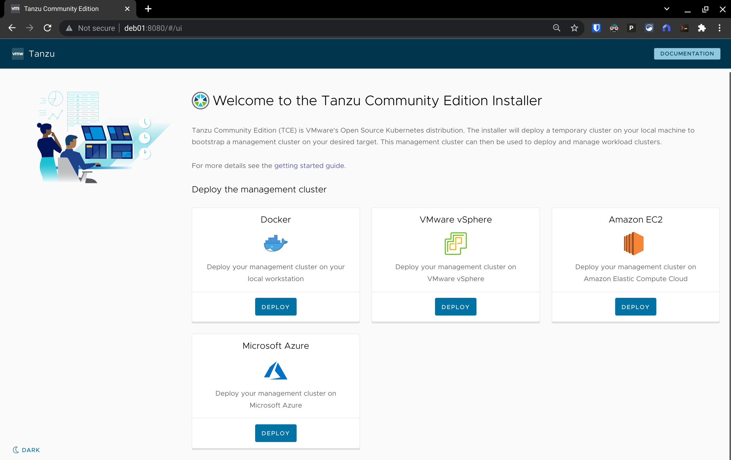 The Tanzu Installer UI