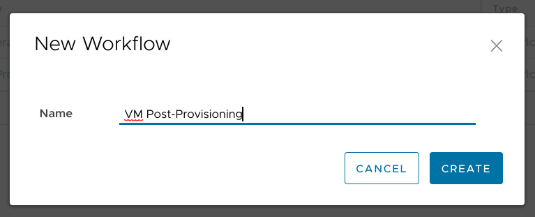 Naming the new workflow