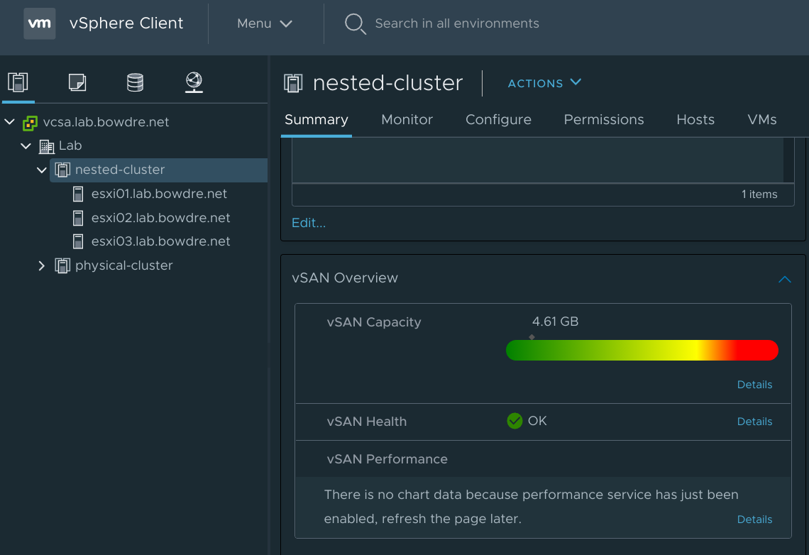 vSAN capacity is.... not much, but it's a start