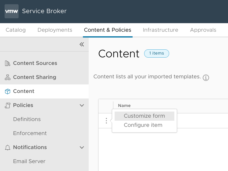 Customize form