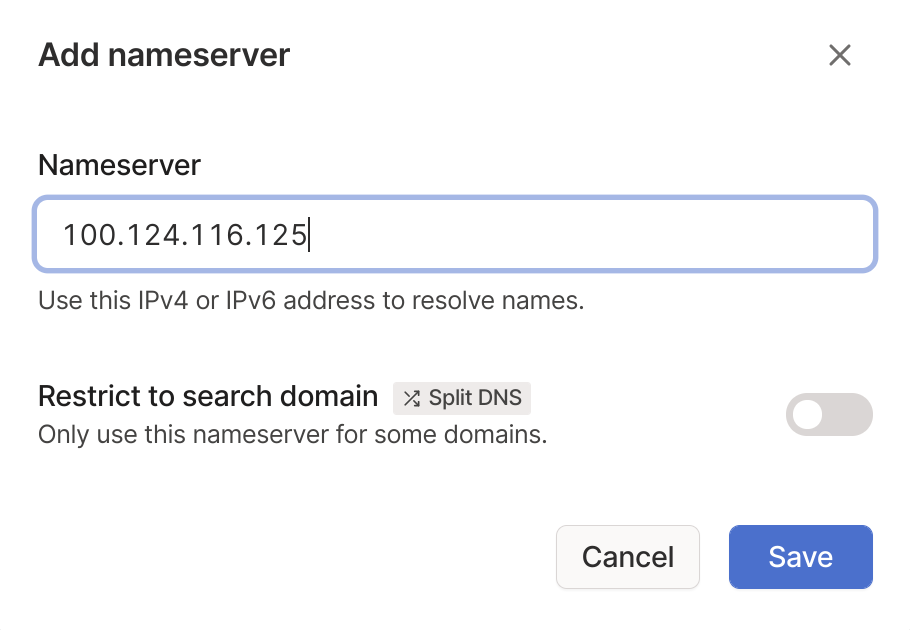 Adding a global name server