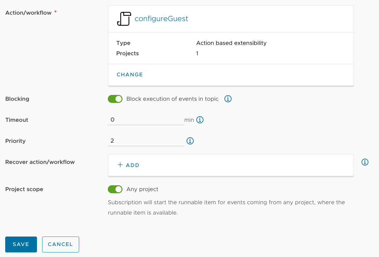 Adding blocking to Configure Guest