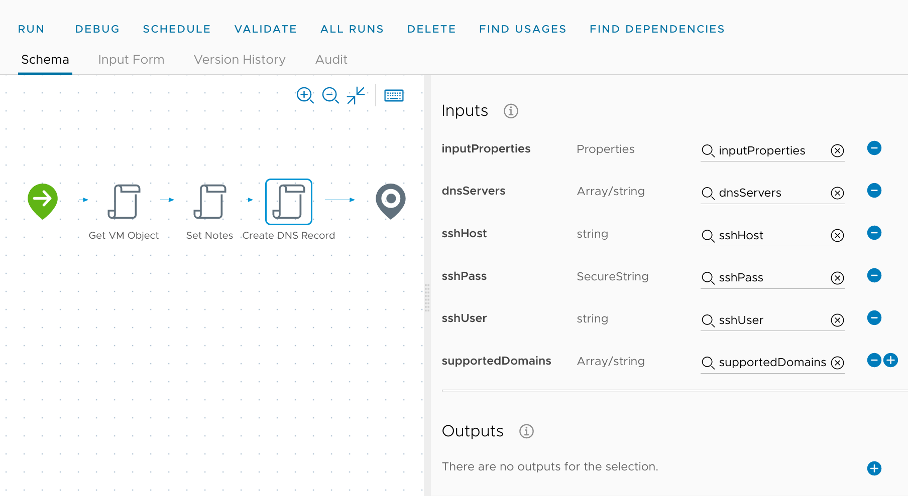 Task inputs