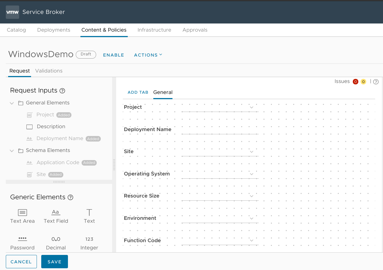 Starting to customize the custom form